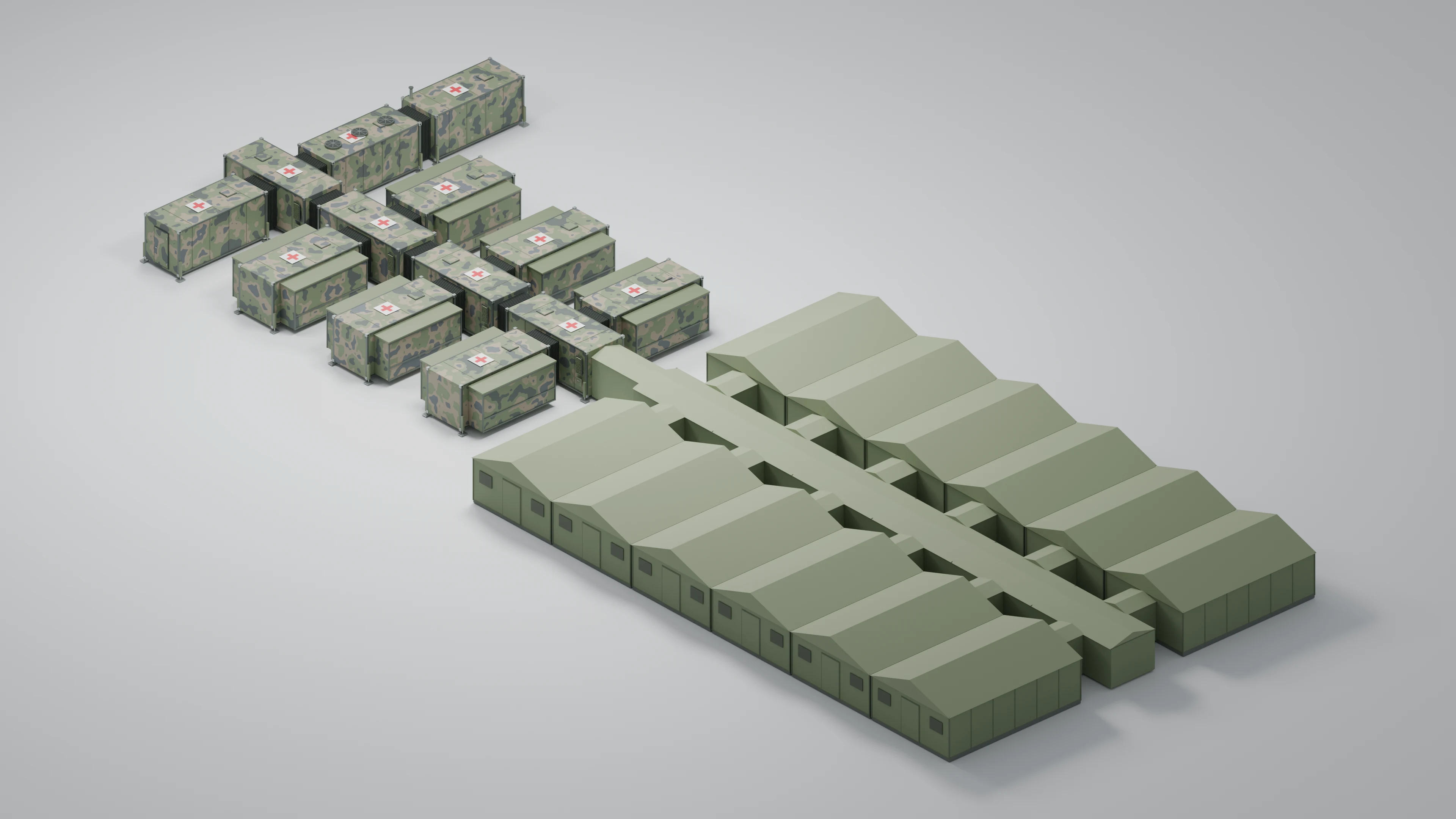 With patient accommodation. From the other side. Illustrative 3D render.
