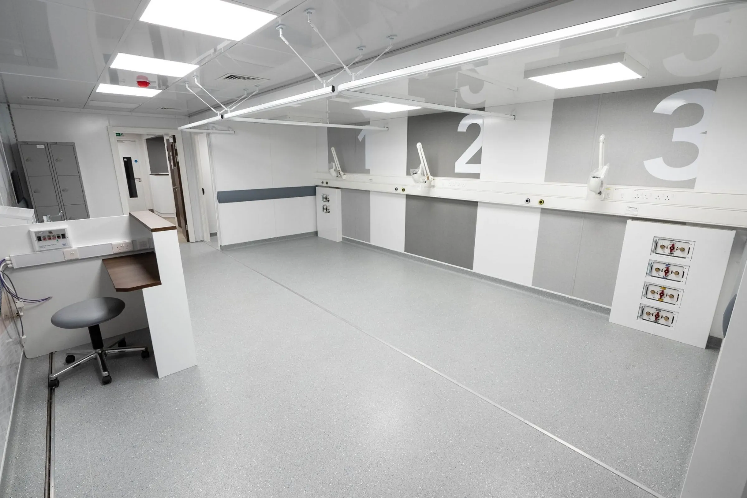 Endoscopy and procedure complex recovery ward interior