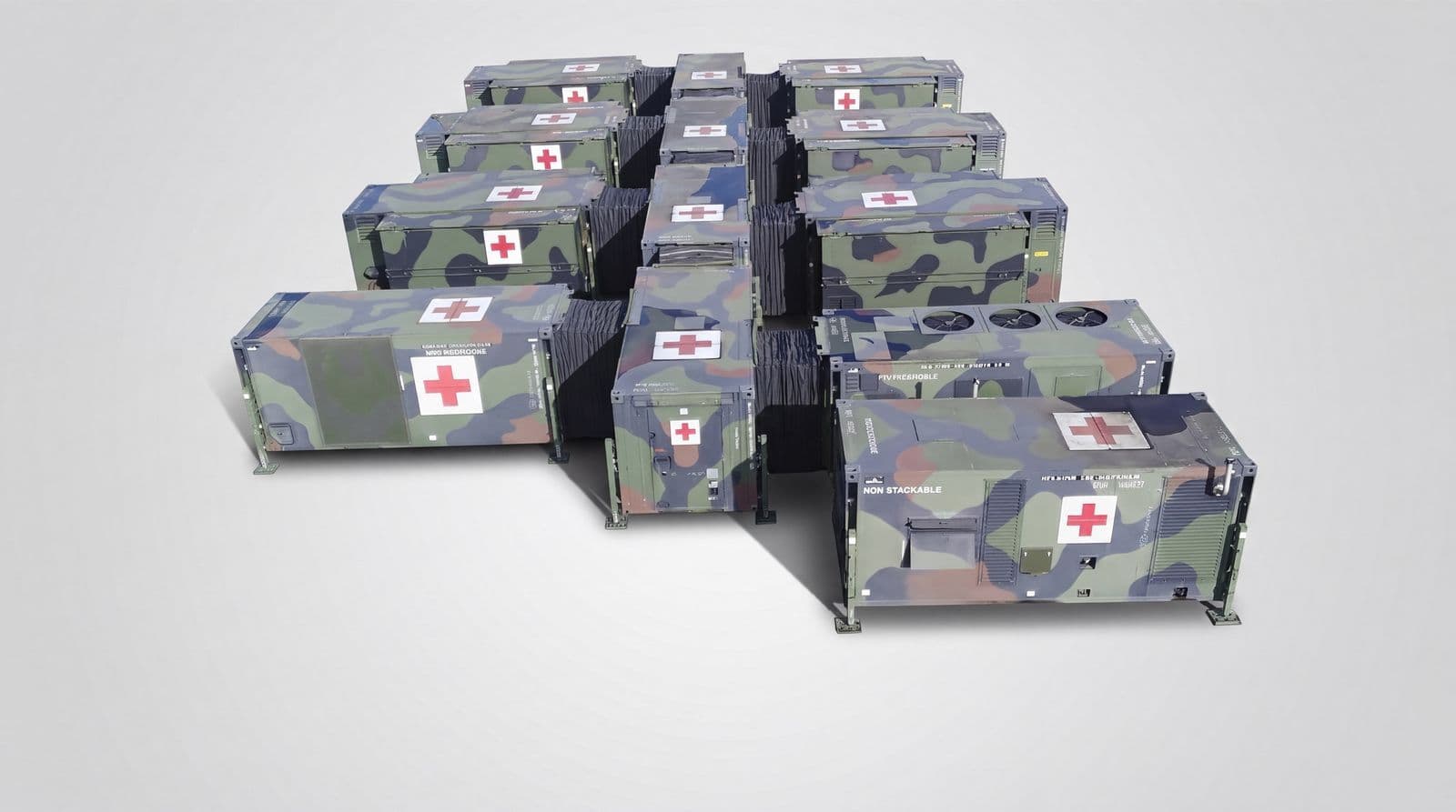 Supplied overview of the connected field hospital modules