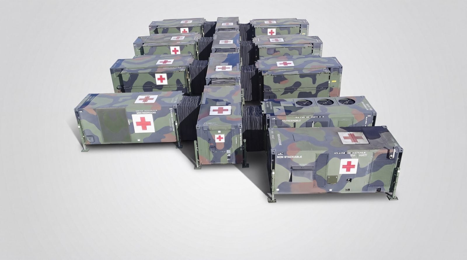 Supplied overview of the connected field hospital modules