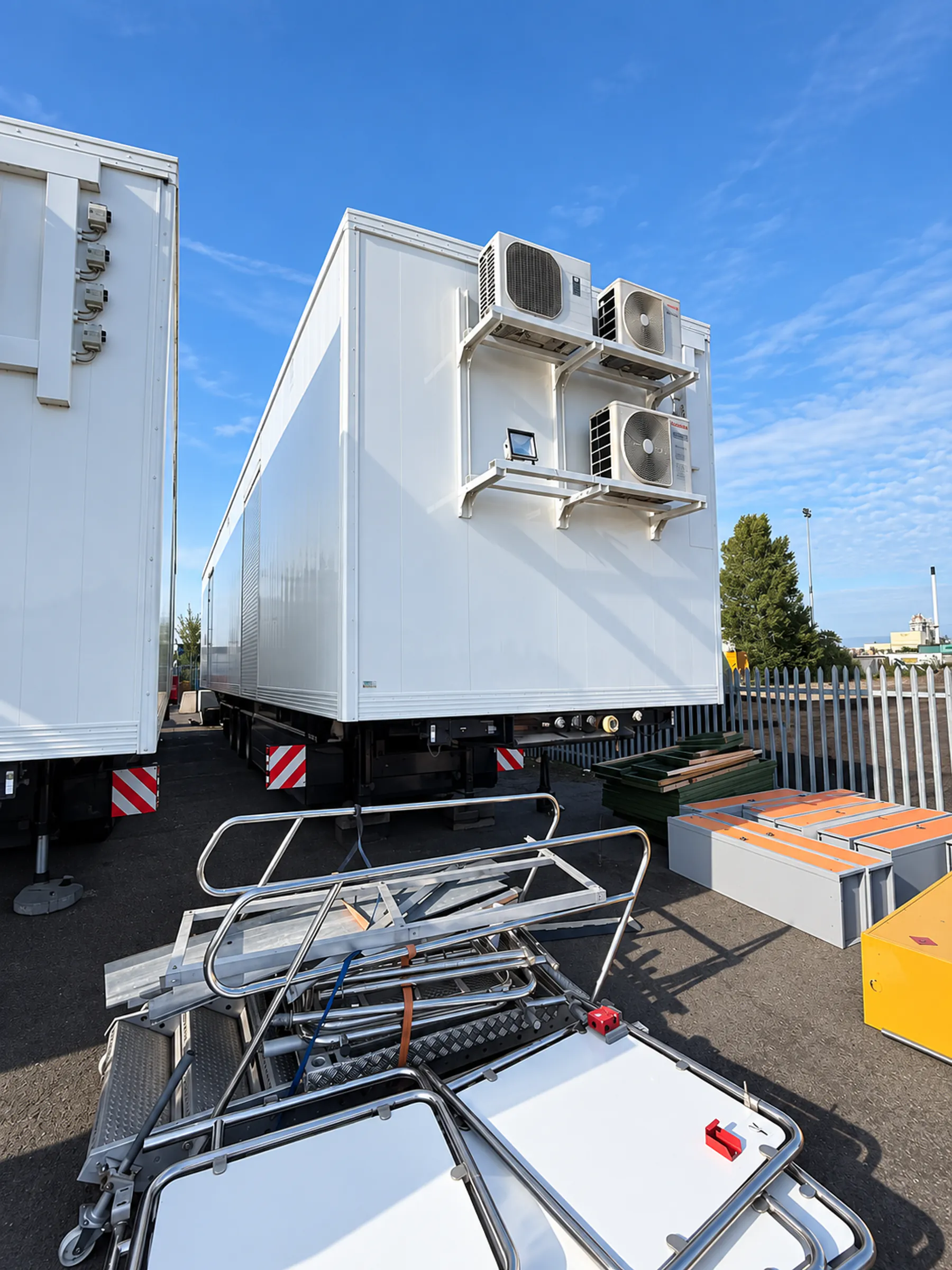 Quad outpatient trailer end with four climate units