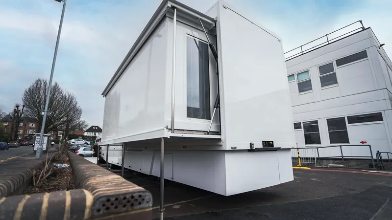 Decontamination Plus exterior showing the extended side section